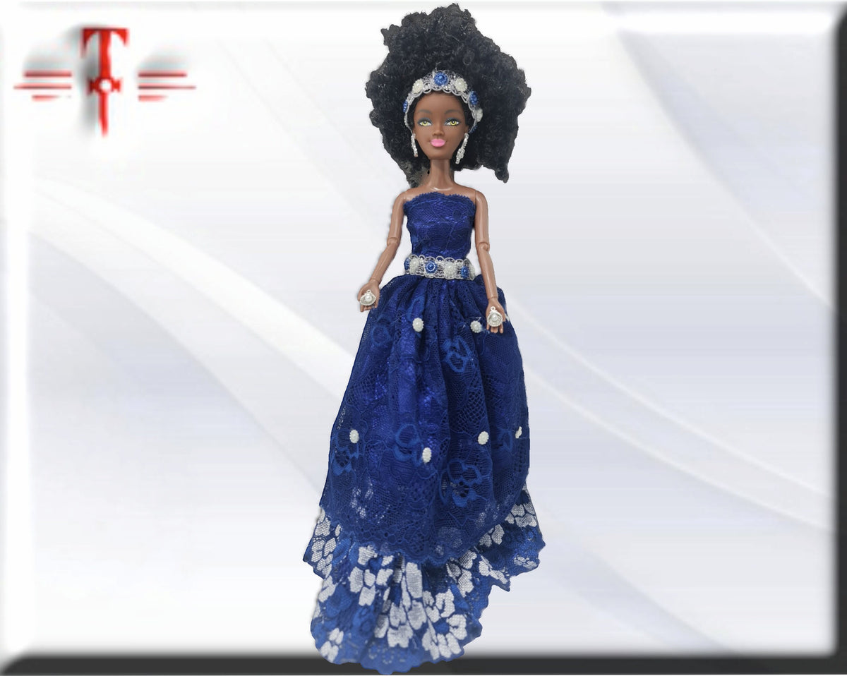 Muñeca Orisha Yemaya , Diosa del Mar , Deidad del Panteón Yoruba