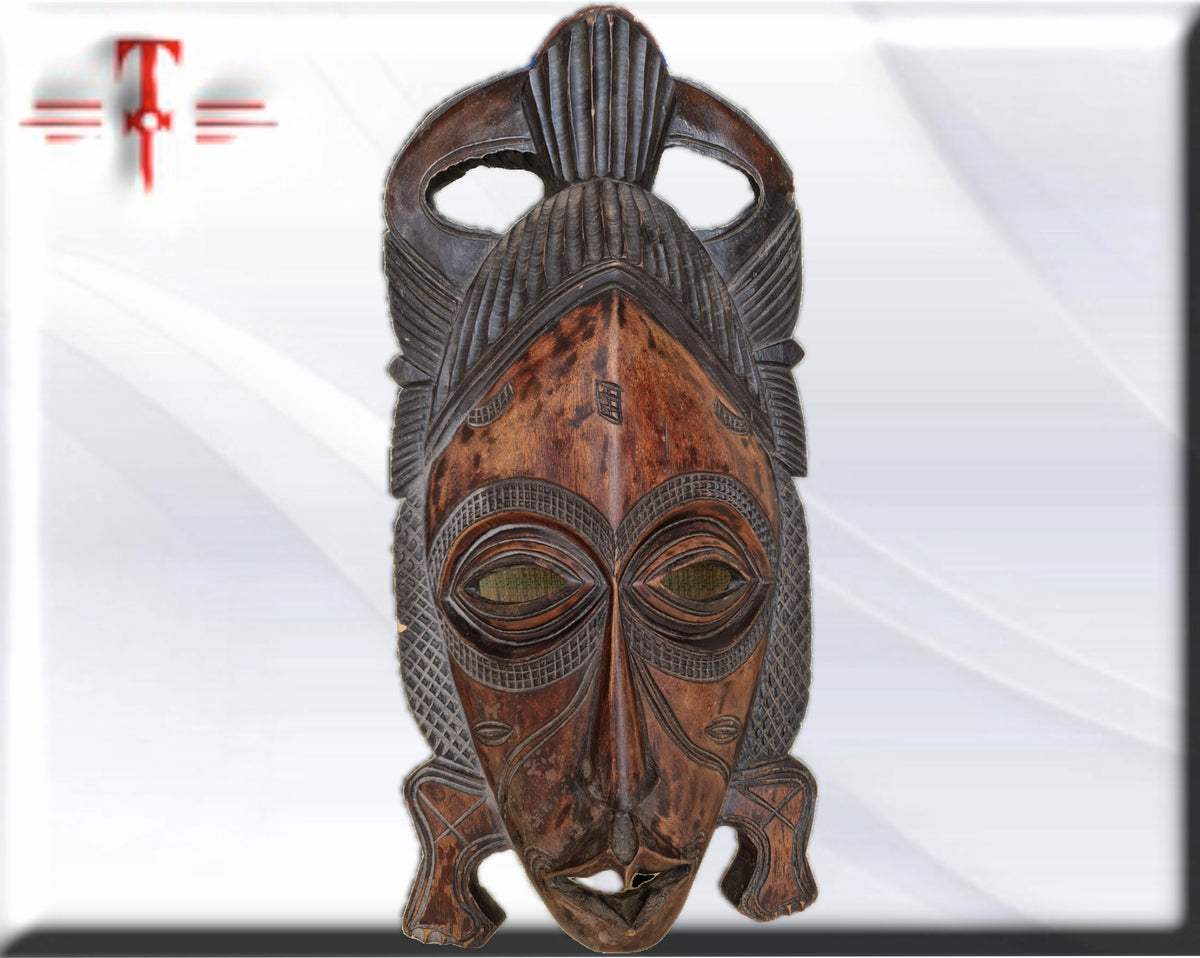 Máscara Yahure Costa de Marfil  , arte Africano , galería de arte , antiguo