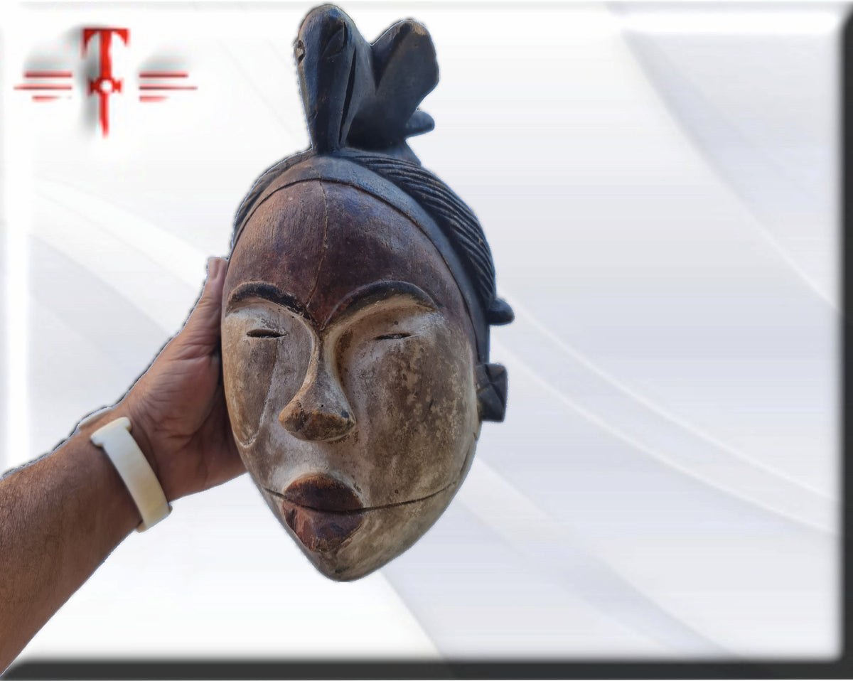 Alte Punu-Gabun-Maske afrikanische Kunst