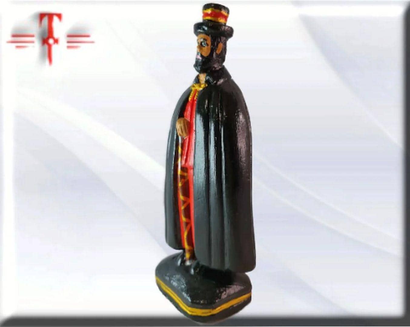 Figura Yeso Exú Capa preta Encruzilhada  , Candomble , kimbisa, Umbanda