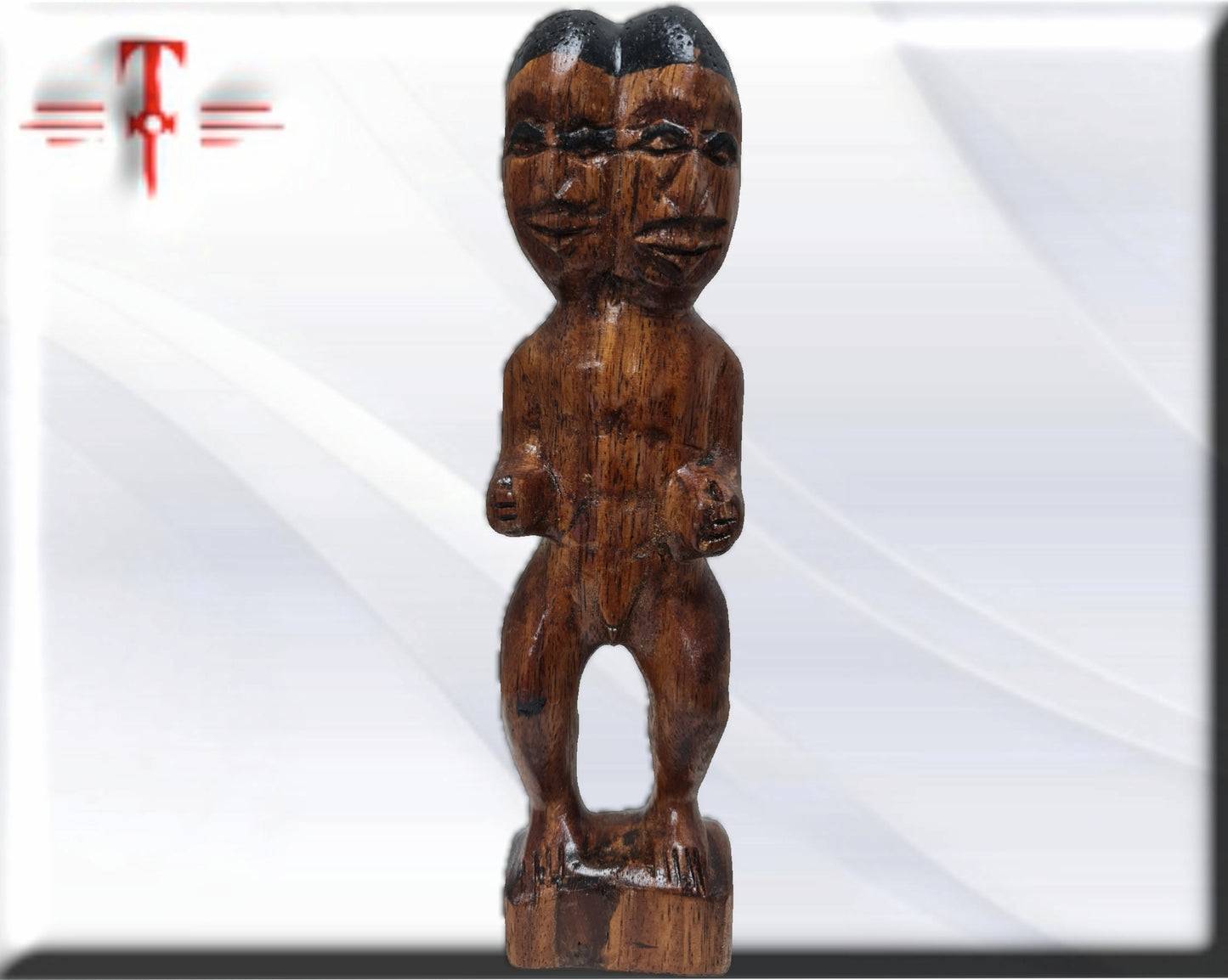 Aboran-Achikuelu-Puppe aus Holz – Santeria, Yoruba, Lucumí
