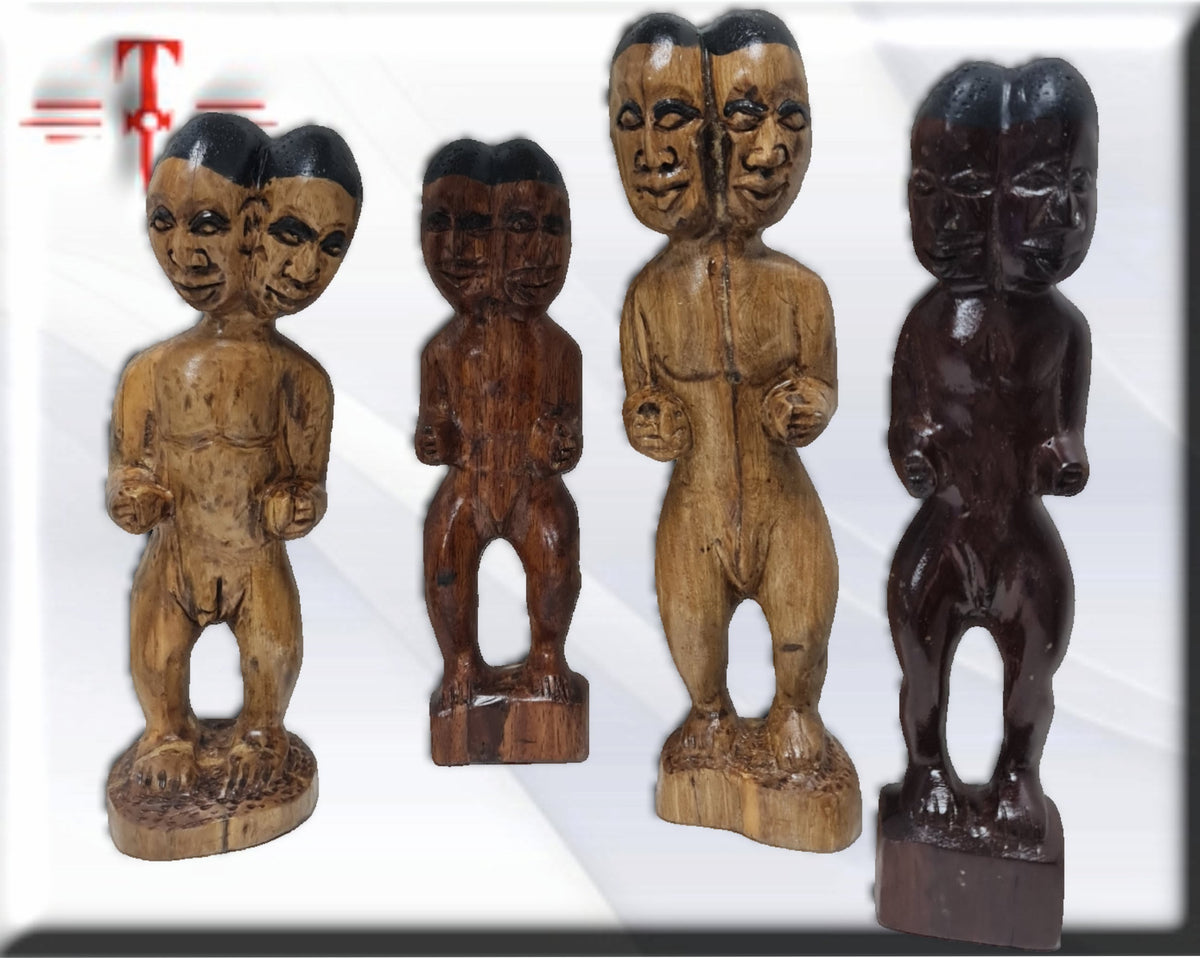 Aboran-Achikuelu-Puppe aus Holz – Santeria, Yoruba, Lucumí