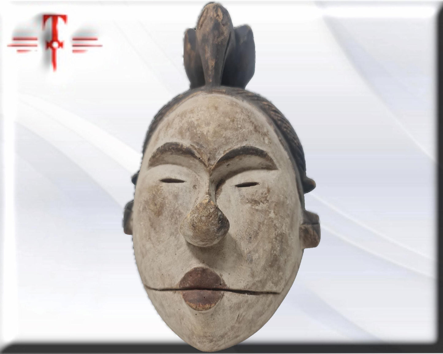 Antike afrikanische Punu-Maske, afrikanische Kunst