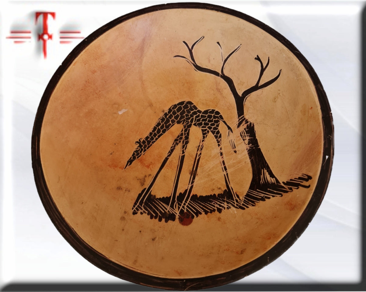 Plato Hondo con diseño Animales Piedra  Arte africano , Galería de Arte , antigüedad , Artesanía africana