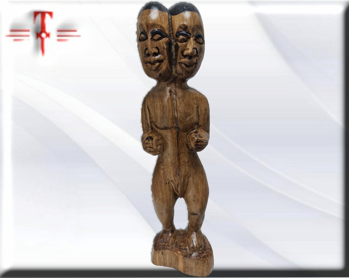 Aboran-Achikuelu-Puppe aus Holz – Santeria, Yoruba, Lucumí