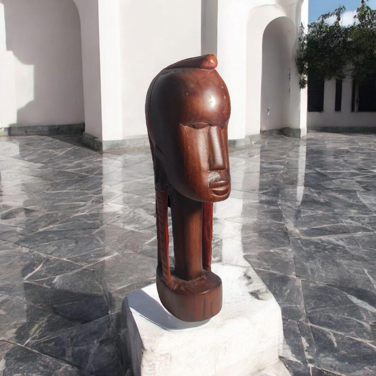 Busto guerrera africana , arte africano