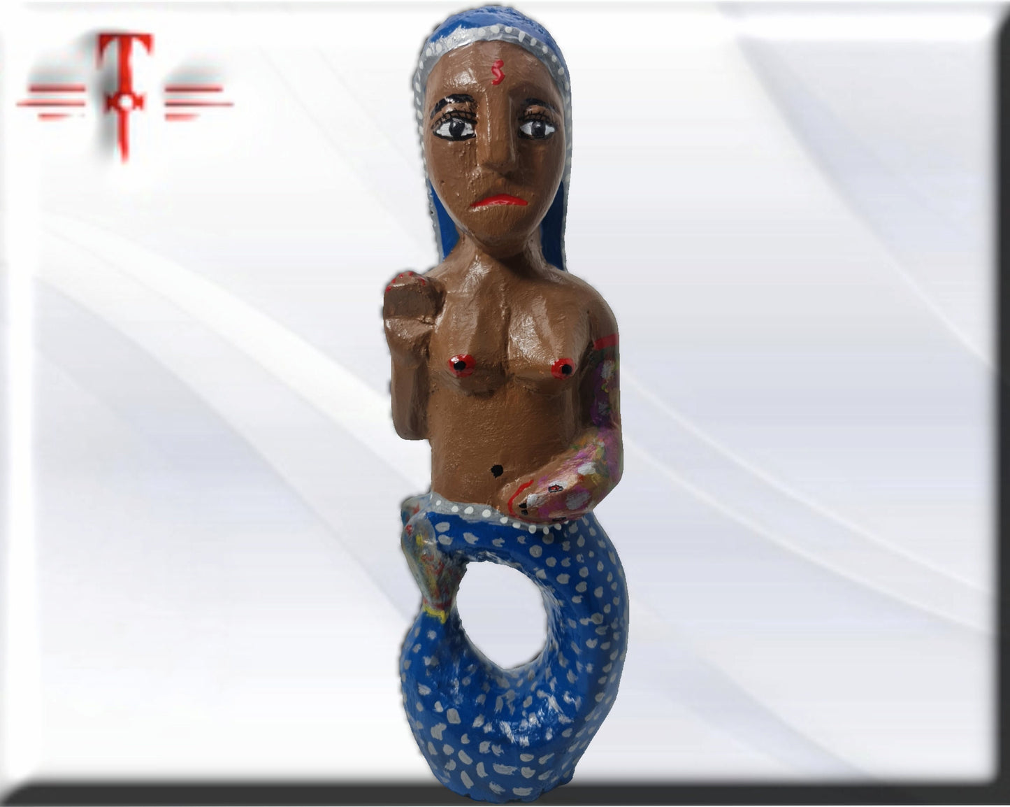 Mami Wata Holzskulptur, ursprünglich aus Afrika (Benin) Yemaya