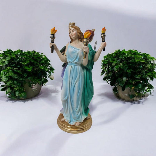 Göttin Hekate, mythologische Götter, esoterische und religiöse Gegenstände, handbemalt