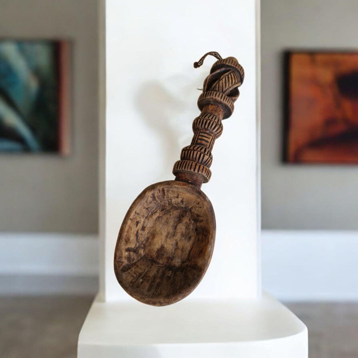 Afrikanische Kunst Großer geschnitzter Holzlöffel, Afrikanische Kunst, Kunstgalerie, Handarbeit