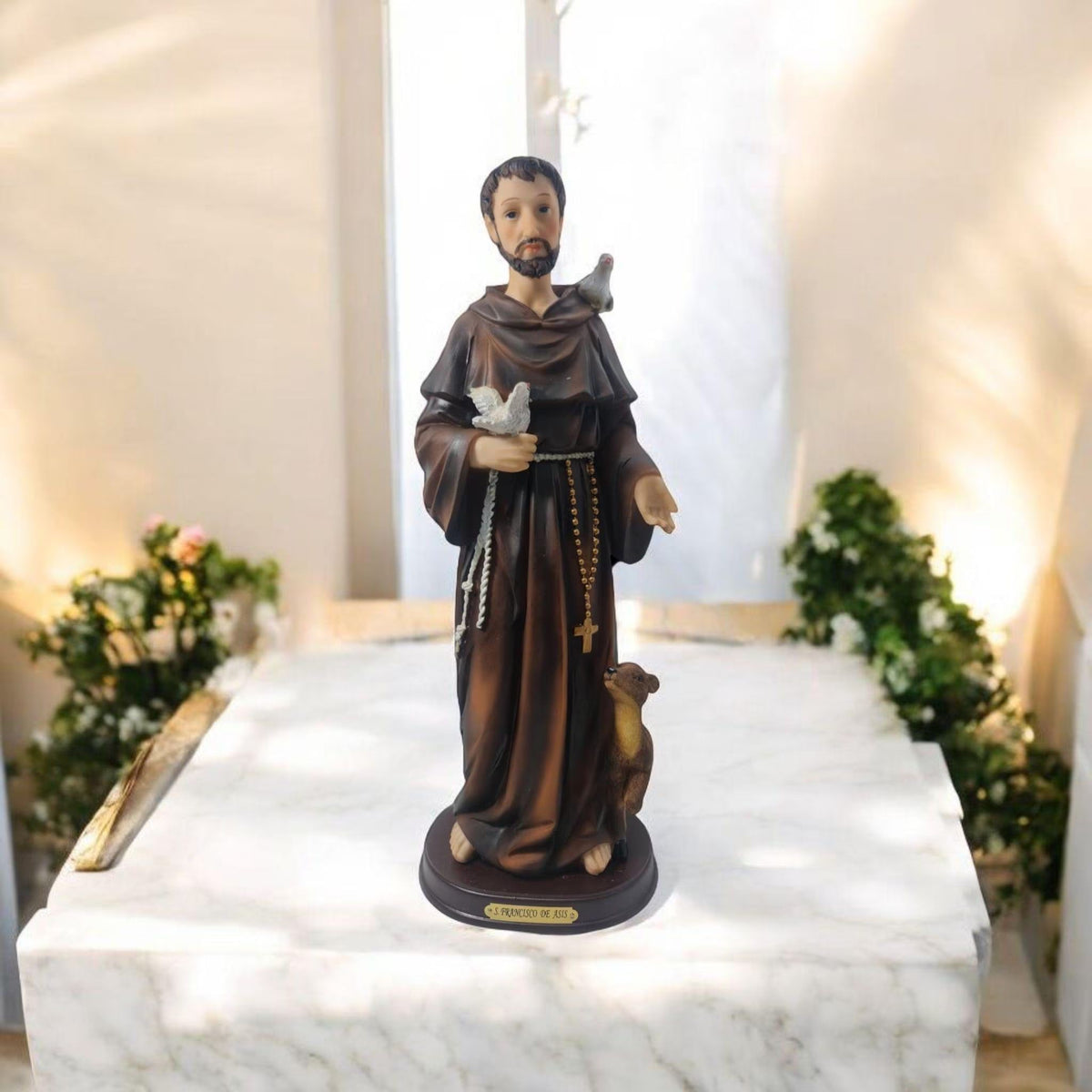 Heiliger Franz von Assisi Gips, Katholische Heilige und Jungfrauen, Religiöse Produkte